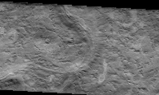 Kết cấu ở khu vực Arcadia Planitia trên bề mặt sao Hỏa do tàu vũ trụ Mars Odyssey chụp năm 2001. Ảnh: NASA.