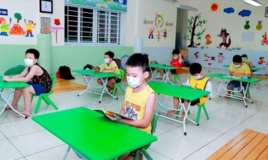 Hình ảnh trong khu cách ly tập trung tại Trường THCS Hùng Vương và Trường Mầm non Trưng Nhị (Vĩnh Phúc). Ảnh: Trà Hương.