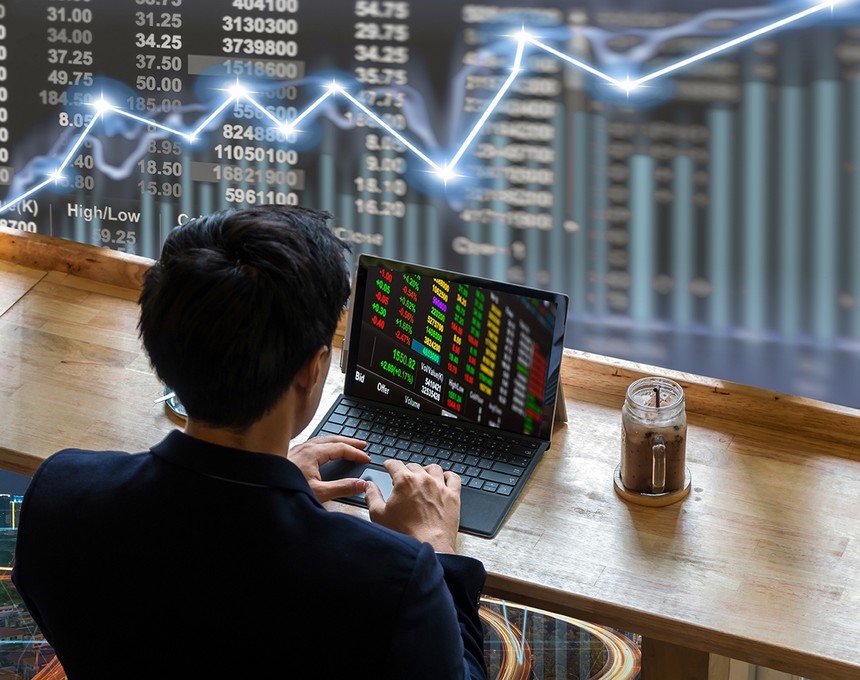 Nhóm cổ phiếu ngân hàng hiện đang dẫn dắt thị trường trong tuần qua. Ảnh TL