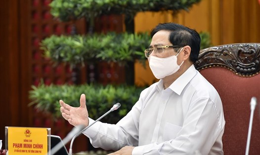 Thủ tướng Phạm Minh Chính phát biểu tại buổi làm việc với Bộ Nông nghiệp và Phát triển nông thôn. Ảnh: Nhật Bắc