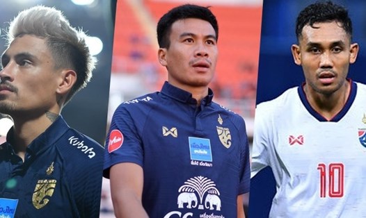 Từ trái qua phải, lần lượt Philip Roller, Teeraphol và Teerasil Dangda quyết định rút lui khỏi tuyển Thái Lan ở đợt tập trung chuẩn bị cho vòng loại World Cup 2022. Ảnh: Siam Sport.