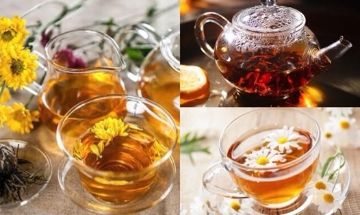 Trà hoa cúc, trà oải hương, trà rễ cây nữ lang, trà mộc lan là những loại trà mang lại hiệu quả rất tốt trong việc cải thiện giấc ngủ. Ảnh đồ họa Minh Anh