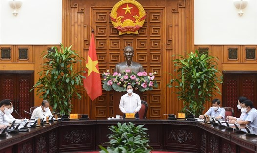Thủ tướng Phạm Minh Chính chủ trì một cuộc họp của Thường trực Chính phủ. Ảnh: VGP