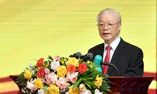 Tổng Bí thư Nguyễn Phú Trọng: Ngành ngân hàng cần tiếp tục nỗ lực làm tốt vai trò huyết mạch của nền kinh tế. Ảnh:VGP
