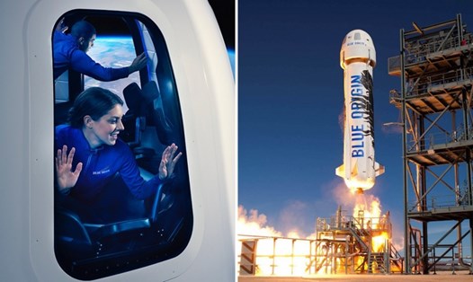 Công ty Blue Origin của Jeff Bezos dự kiến có chuyến du lịch vũ trụ vào tháng 7.2021. Ảnh: Blue Origin