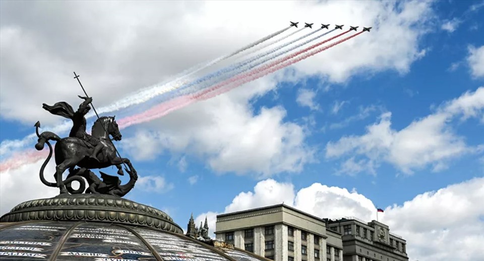 Nga diễn tập cho lễ duyệt binh mừng Ngày Chiến thắng. Ảnh: BQP Nga/Sputnik