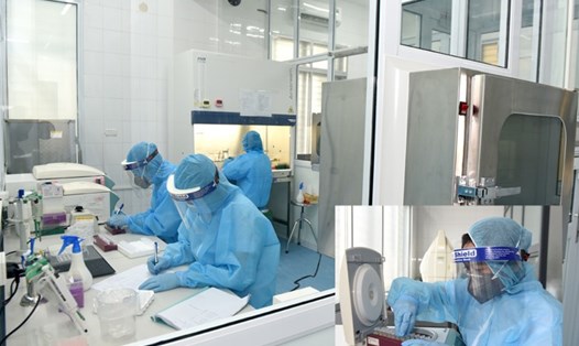 CDC Nghệ An thực hiện xét nghiệm SARS-CoV-2. Ảnh: TT