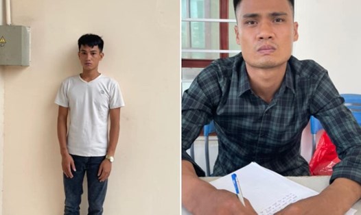 Nguyễn Văn Đông (bên trái) và Nguyễn Hữu Thủy là hai nghi phạm trộm xe máy và giết người vừa bị Công an bắt giữ. Ảnh: Công an cung cấp