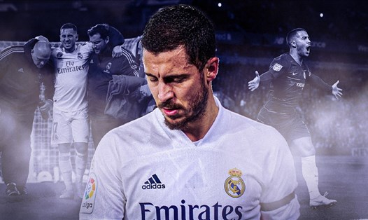 Eden Hazard luôn là sự thất vọng ở Real Madrid, trái ngược với hình ảnh tại Chelsea. Ảnh: SkySports