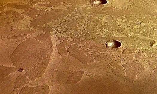 Nhóm nghiên cứu cho biết những bức ảnh đã cho thấy bằng chứng về sự phun trào núi lửa trong 50.000 năm qua ở sao Hỏa. Ảnh: ESA