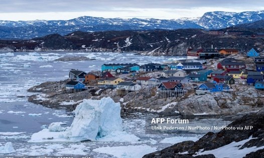 Ilulissat ở Greenland - được mệnh danh là thủ đô băng trôi của thế giới - đang phải gánh chịu ảnh hưởng sâu sắc của biến đổi khí hậu, ảnh chụp ngày 6.5.2021. Ảnh: AFP