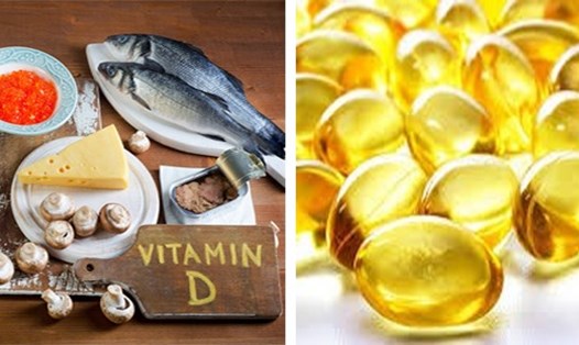Điều trị thiếu vitamin D bằng thực phẩm tự nhiên và thực phẩm chức năng. Đồ họa: Hồng Nhật