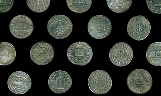 Một kho chứa 118 đồng bạc cổ đã được khai quật trong một khu rừng ở đông bắc Ba Lan vào tháng Ba. Ảnh: Bảo tàng Ostróda