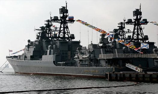 Tàu chống ngầm Đô đốc Panteleyev. Ảnh: BQP Nga/Sputnik