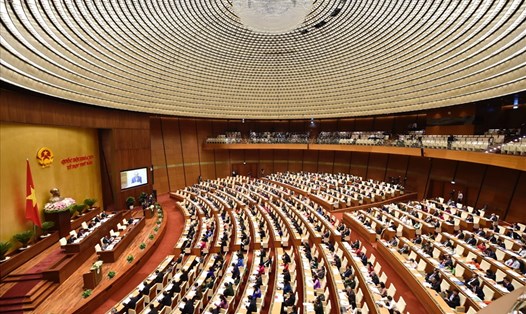 Toàn cảnh một kỳ họp của Quốc hội khoá XIV. Ảnh VGP