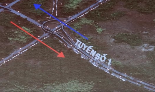 Mô hình tuyến số 1 kết nối sân bay Long Thành. Ảnh: Hà Anh Chiến