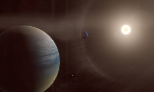 Hai hành tinh khí quay quanh ngôi sao sáng HD 152843. Ảnh minh hoạ: NASA