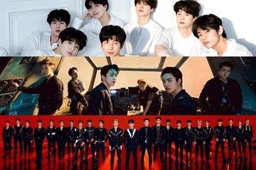 BTS, EXO, NCT được yêu thích nhất trong tháng. Ảnh: Poster.
