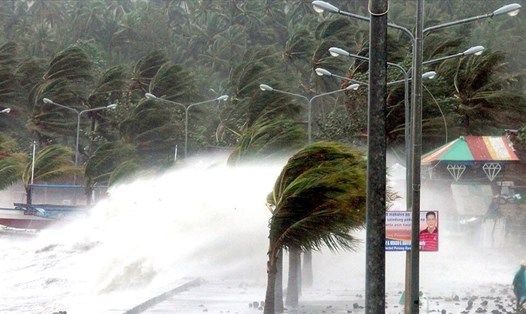 Bão Surigae đổ bộ Philippines hồi tháng 4.2021. Ảnh: Cơ quan Khí tượng Philippies