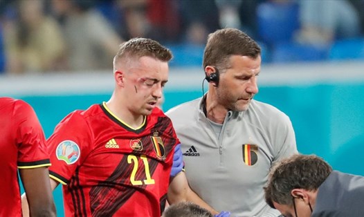 Bỉ chịu thiệt thòi khi Timothy Castagne chia tay EURO 2020 vì chấn thương. Ảnh: Sky Sports.