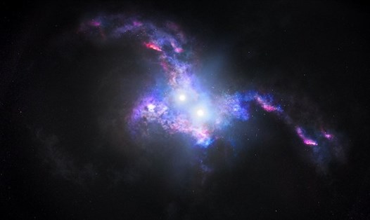 Kính thiên văn Hubble phát hiện chuẩn tinh đôi ở các thiên hà hợp nhất trong vũ trụ. Ảnh minh họa. Ảnh: NASA