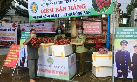 Tỉnh Kon Tum hỗ trợ tiêu thụ vải thiều Bắc Giang với khoảng 30 tấn. Ảnh ĐP