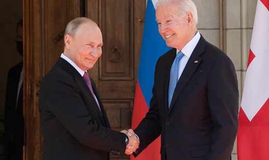 Tổng thống Vladimir Putin và Tổng thống Joe Biden gặp nhau tại Geneva, Thuỵ Sĩ ngày 16.6.2021.Nguồn: AFP