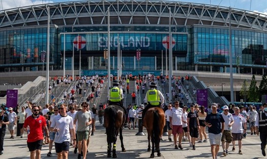 Nếu Chính phủ Anh không thay đổi chính sách biên giới, sân Wembley có thể mất quyền tổ chức 2 trận bán kết và trận chung kết EURO 2020. Ảnh: UEFA