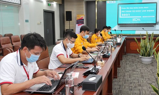 Cuộc thi Kiến thức An toàn vệ sinh viên trực tuyến do PV GAS tổ chức. Ảnh: PVGAS