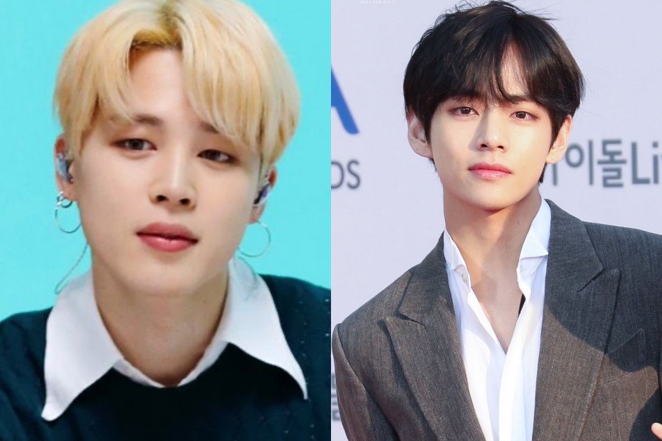 Jimin - V (BTS) được yêu thích nhất trong tháng. Ảnh: AFP. Jimin - V (BTS) được yêu thích nhất trong tháng. Ảnh: AFP.
