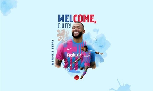 Memphis Depay là bản hợp đồng thứ tư của Barcelona trong mùa Hè 2021. Ảnh: Barcelona