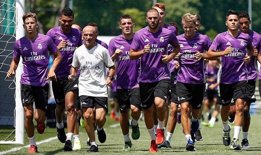Antonio Pintus từng làm việc tại Real Madrid và các cầu thủ luôn được chuẩn bị tốt về thể lực. Ảnh: Real Madrid
