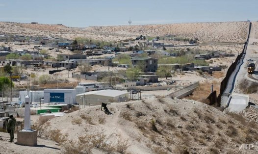 Biên giới Mỹ - Mexico ở Sunland Park, bang New Mexico, Mỹ. Ảnh: AFP