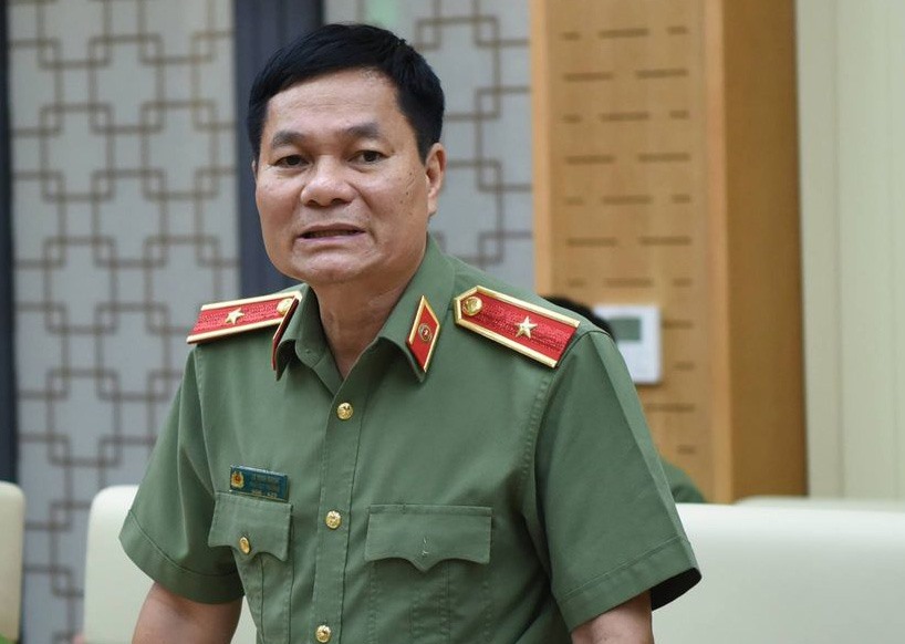 Thiếu tướng Lê Minh Mạnh thông tin về vụ việc tấn công Báo điện tử VOV. Ảnh: V.Dũng