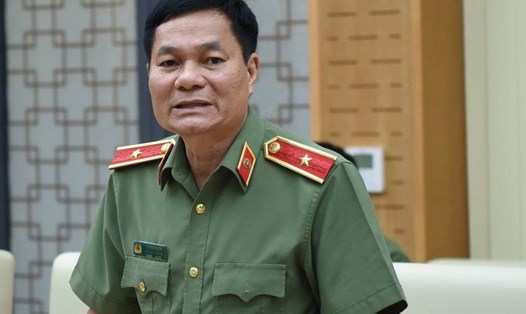Thiếu tướng Lê Minh Mạnh thông tin về vụ việc tấn công Báo điện tử VOV. Ảnh: V.Dũng
