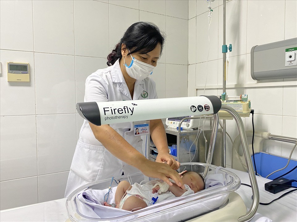 Bệnh nhi sau khi phẫu thuật. Ảnh: BVCC Bệnh nhi sau khi phẫu thuật. Ảnh: BVCC