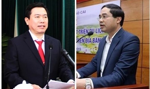 Chủ tịch UBND tỉnh Phú Yên Trần Hữu Thế (ảnh trái); Chủ tịch UBND tỉnh Lào Cai Trịnh Xuân Trường (ảnh phải). Ảnh: VGP
