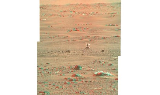 Trực thăng sao Hỏa của NASA được tàu thăm dò Perseverance chụp ngày 6.6. Ảnh: NASA