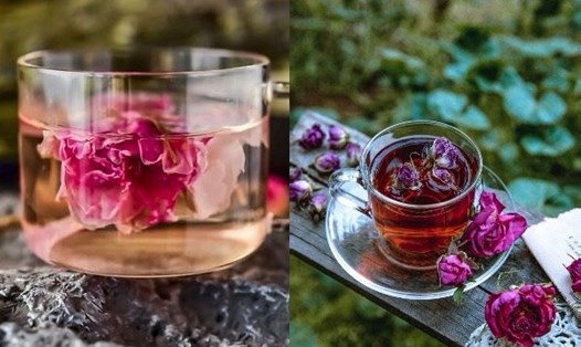 Trà hoa hồng là loại trà nổi tiếng với những lợi ích sức khỏe tuyệt vời, đặc biệt là đối với phái nữ. Ảnh đồ họa: Minh Anh