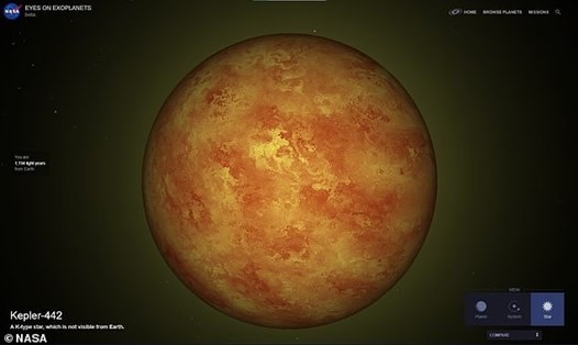 Kepler-442b nằm trong chòm sao Lyra và chỉ cách Trái đất dưới 1.200 năm ánh sáng. Ảnh: NASA