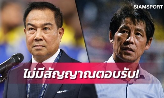Người hâm mộ bóng đá Thái Lan đặt nghi vấn Chủ tịch FAT ông Somyot Poompunmuang  đang âm thầm tạo áp lực để sa thải huấn luyện viên Akira Niishsino. Ảnh: Siam Sport