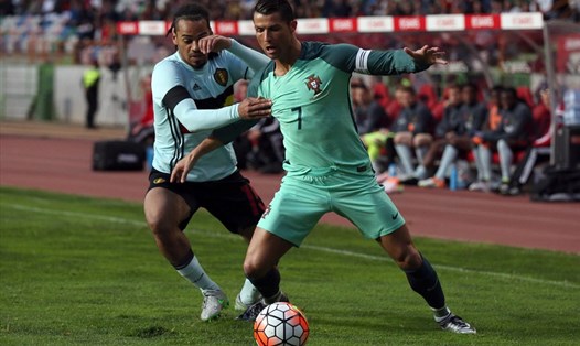 Ronaldo gặp thách thức lớn trước tuyển Bỉ. Ảnh: AFP