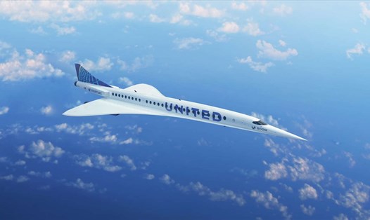 Hãng United Airlines đặt hàng 15 máy bay siêu thanh thương mại. Ảnh: Boom