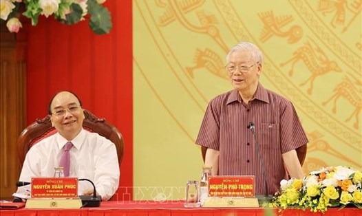 Tổng Bí thư Nguyễn Phú Trọng phát biểu tại buổi lễ. Ảnh: TTXVN