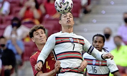 Ronaldo vẫn chưa nâng cao thành tích ghi bàn tại tuyển Bồ Đào Nha. Ảnh: AFP