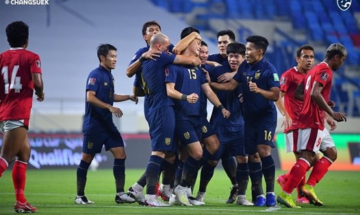 Đội tuyển Thái Lan hoà đáng tiếc trước Indonesia. Ảnh: FAT
