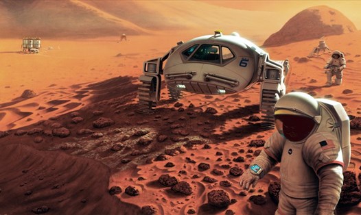 Mô phỏng con người trên sao Hỏa. Ảnh: NASA