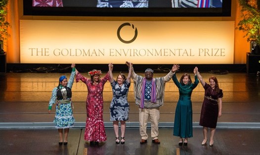 Hình ảnh tại Buổi lễ trao giải "Nobel Xanh" năm 2019 tại thành phố San Francisco, Hoa Kỳ. Ảnh: Goldman environmental