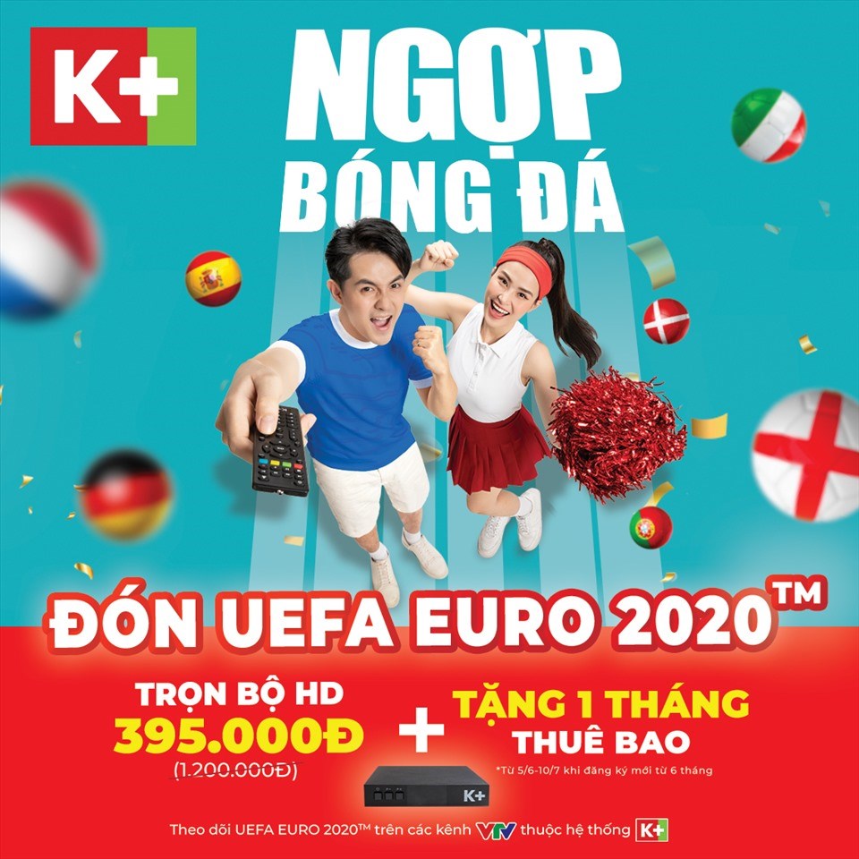 Sau Ngoại Hạng Anh và Champions League, khán giả tiếp tục đón UEFA EURO 2020™ cùng Truyền hình K+ Sau Ngoại Hạng Anh và Champions League, khán giả tiếp tục đón UEFA EURO 2020™ cùng Truyền hình K+