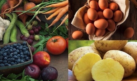 Trứng, khoai tây, các loại đậu, rau củ và cá là những loại thực phẩm hỗ trợ rất tốt trong quá trình giảm cân bởi chúng mang lại cảm giác no lâu cho cơ thể. Ảnh đồ họa: Minh Anh